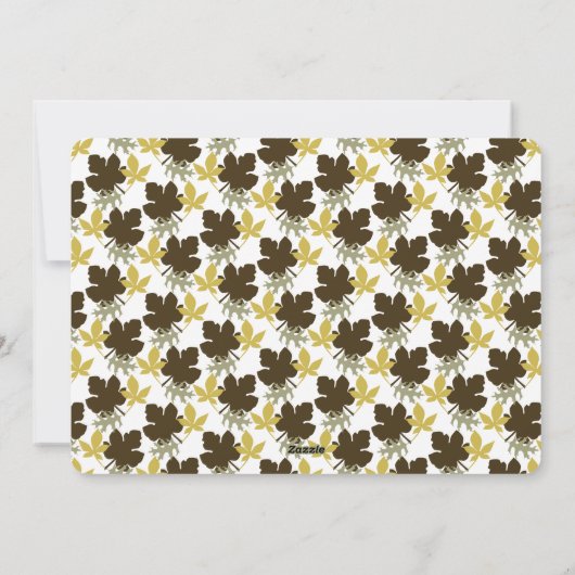 紅葉と華やかな幸せな感謝祭の写真 シーズンカード (裏面)