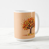 紅葉と落下離れ コーヒーマグカップ (正面右)