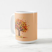 紅葉と落下離れ コーヒーマグカップ (正面左)