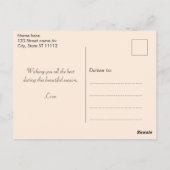 紅葉と豊作の角　感謝祭のポストカード ポストカード (裏面)