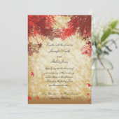 紅葉と赤ブランチ結婚式招待状 招待状 (スタンド正面)
