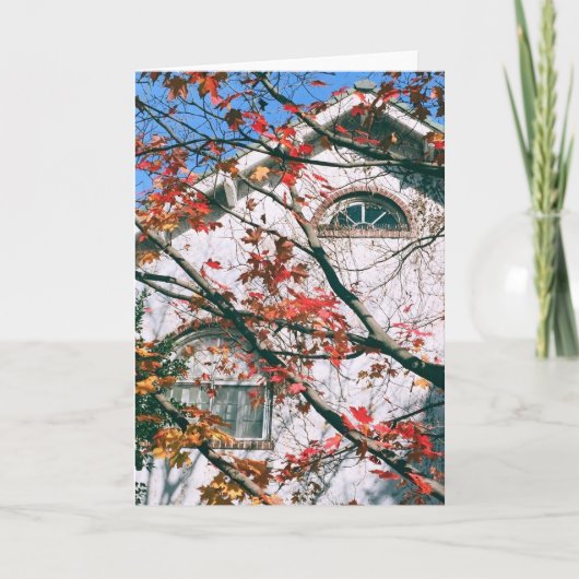 '紅葉と青空'グリーティ空白のングカード カード (正面)