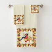 紅葉と鳥 バスタオルセット (インサイチュ)