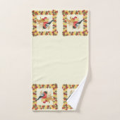 紅葉と鳥 バスタオルセット (ハンドタオル)