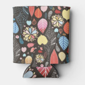 紅葉と鳥。 缶クーラー (正面)