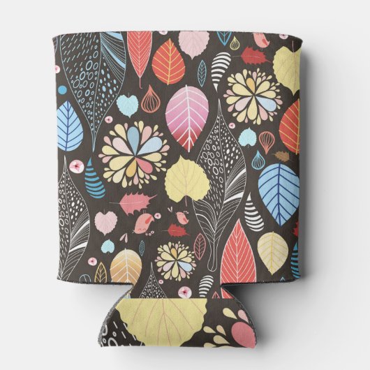 紅葉と鳥。 缶クーラー (裏面)