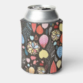 紅葉と鳥。 缶クーラー (缶裏面)