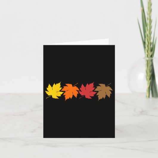 紅葉と10月の秋 カード (正面)