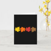 紅葉と10月の秋 カード (黄色い花)