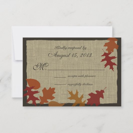 紅葉とBurlap RSVP (正面)