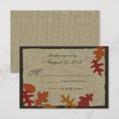 紅葉とBurlap RSVP (正面/裏面)