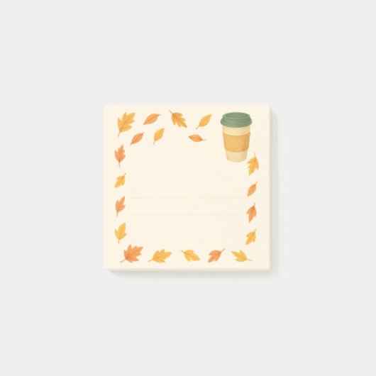 紅葉のほっこりオータムコーヒー ポストイット (正面)