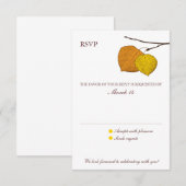 紅葉のアスペンパエアの返信カード 出欠カード (正面/裏面)