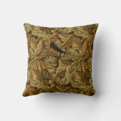 紅葉のウィリアム・モリスパターン クッション (裏面)