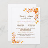 紅葉のウェディングステイカード エンクロージャーカード (正面/裏面)