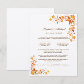 紅葉のウェディングステイションカード エンクロージャーカード (正面/裏面)