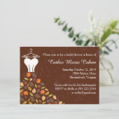 紅葉のウェディングドレスのブライダルシャワー 招待状 (スタンド正面)