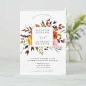 紅葉のウェディング招待状 招待状 (スタンド正面)