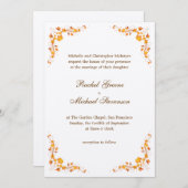 紅葉のウェディング招待状 5 x 7 カード (正面/裏面)