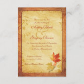 紅葉のウェディング・セーブ・ザ・デート・アナウンスメント セーブザデート (裏面)