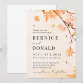 紅葉のウェディング 招待状 (正面/裏面)