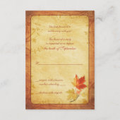 紅葉のウェディング　返信カード（ＲＳＶＰカード） 出欠カード (裏面)