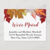 紅葉のカスタムな移動発表 案内ポストカード (正面)