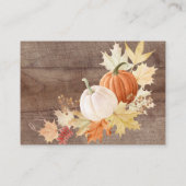 紅葉のカボチャ表示シャワー エンクロージャーカード (裏面)