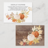 紅葉のカボチャ表示シャワー エンクロージャーカード (正面/裏面)