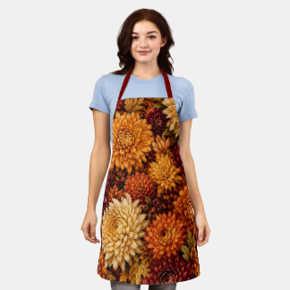 紅葉のキクの花 エプロン