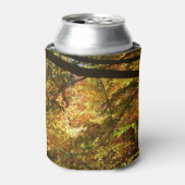 紅葉のキャノピーI黄色の秋自然 缶クーラー (缶正面)