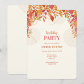 紅葉のキャンバス招待状 招待状 (正面/裏面)