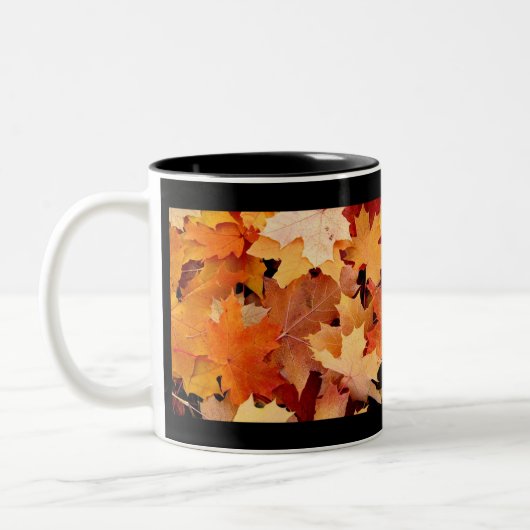 紅葉のコーヒー・マグ ツートーンマグカップ (左)