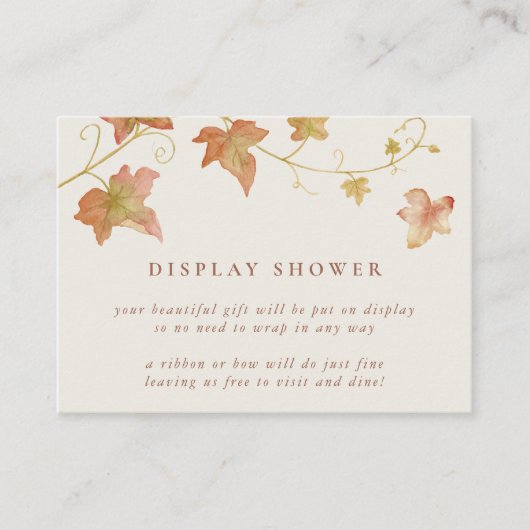 紅葉のシャワーディスプレイカード エンクロージャーカード (正面)