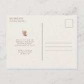 紅葉のシンプルなプラムの秋のお祝い インビテーションポストカード (裏面)