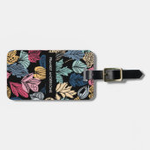 紅葉のシームレスなパタパーソナライズされたーン ラゲッジタグ (正面横)