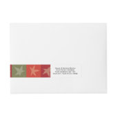 紅葉のチェッカーボード ラップアラウンド宛名ラベル (正面)