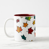 紅葉のデザイン ツートーンマグカップ (左)