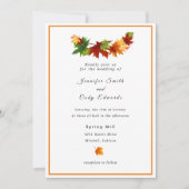 紅葉のパーソナライズ結婚式招待状 招待状 (正面)