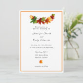 紅葉のパーソナライズ結婚式招待状 招待状 (スタンド正面)