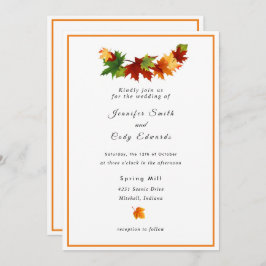 紅葉のパーソナライズ結婚式招待状 招待状