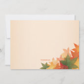 紅葉のパーティの招待状 招待状 (裏面)