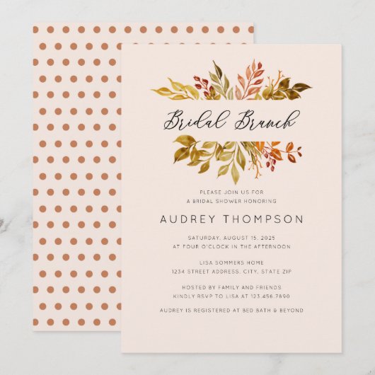 紅葉のブライダル ブランシュ 招待状 (正面/裏面)