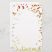 紅葉のボーダー文房具 便箋 (正面/裏面)