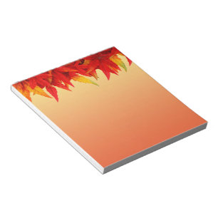 紅葉のボーダー ノートパッド