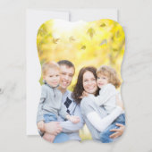 紅葉のポップツリー 感謝祭の食事 写真 招待状 (裏面)