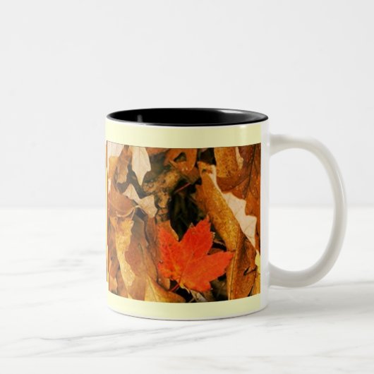 紅葉のマグに落として下さい ツートーンマグカップ (右)