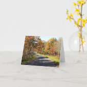 紅葉のメッセージカード カード (黄色い花)