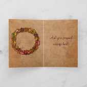 紅葉のリース シーズンカード (内部)