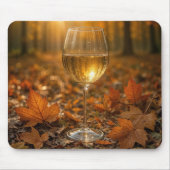紅葉のワイングラス マウスパッド (正面)